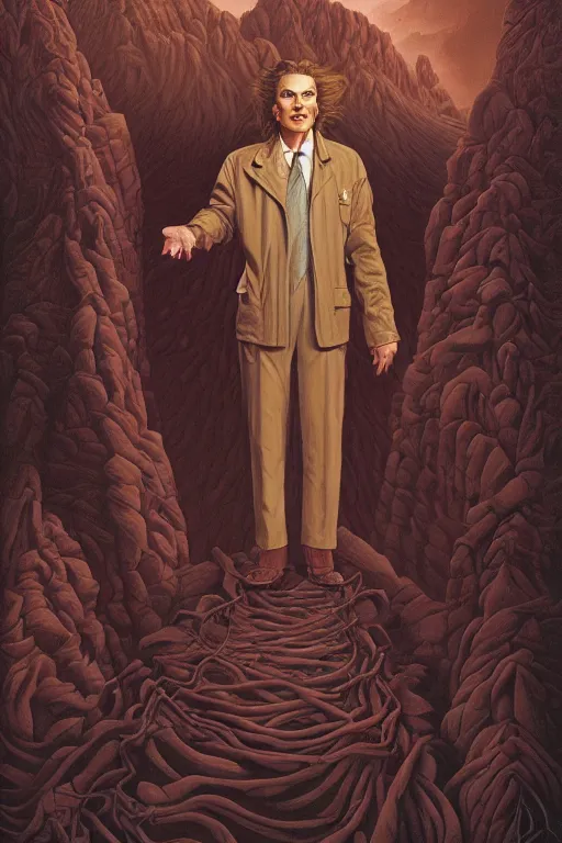 Image similar to Twin Peaks artwork by Michael Whelan, Patryk Hardziej