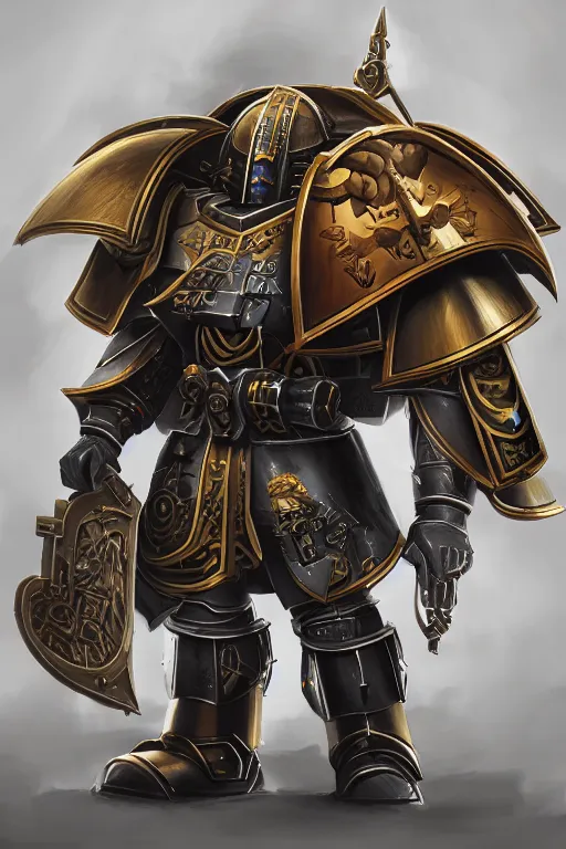 Image similar to armor portrait heros warhammer 4 0 k horus heresy fanart - the primarchs emperor by johannes helgeson animated with vfx concept artist & illustrator global illumination ray tracing hdr fanart arstation zbrush central hardmesh 8 k octane renderer comics stylized