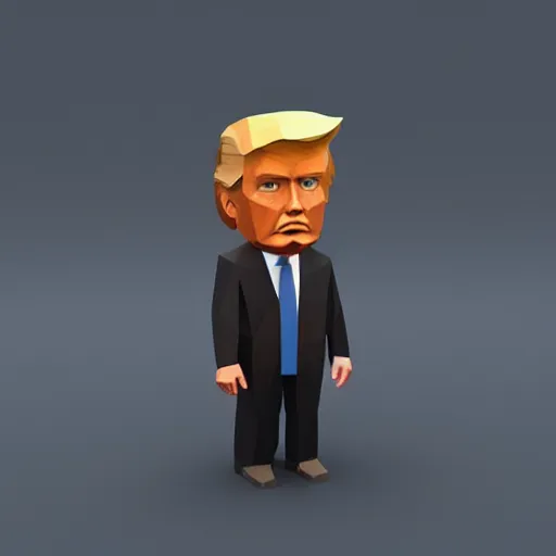 Image similar to low poly donald trump