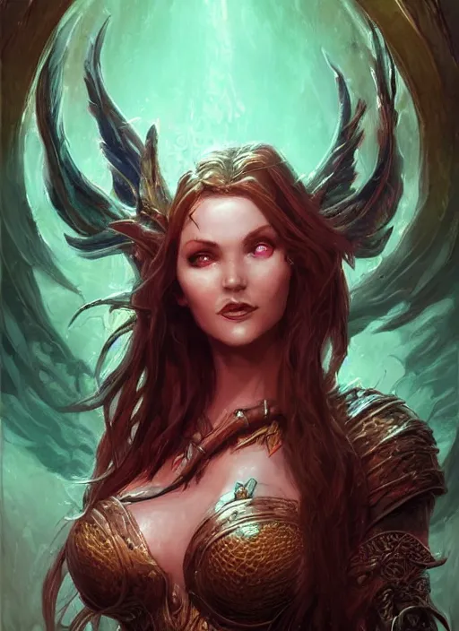 Image similar to female siren, ultra detailed fantasy, dndbeyond, bright, colourful, realistic, dnd character portrait, full body, pathfinder, pinterest, art by ralph horsley, dnd, rpg, lotr game design fanart by concept art, behance hd, artstation, deviantart, hdr render in unreal engine 5