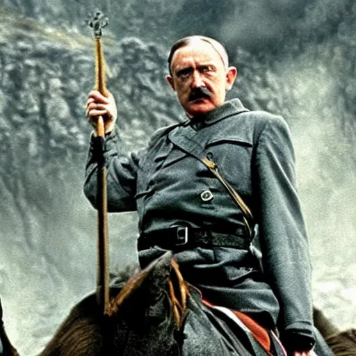 Image similar to hitler in lord of the rings film