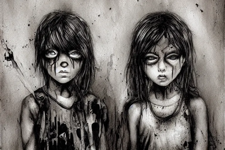 Image similar to black eyed kids by ben templesmith