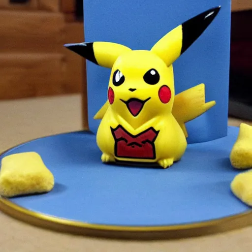 Image similar to Pikachu sitting on his knees proposes marriage to you