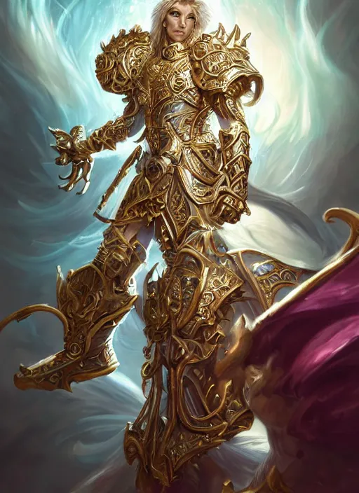 Image similar to anthropomorphized white lion paladin casting magic bright light spell, heroic pose, concept art, insanely detailed and intricate, hypermaximalist, elegant, ornate, hyper realistic, super detailed, art deco, cinematic, trending on artstation, magic the gathering artwork