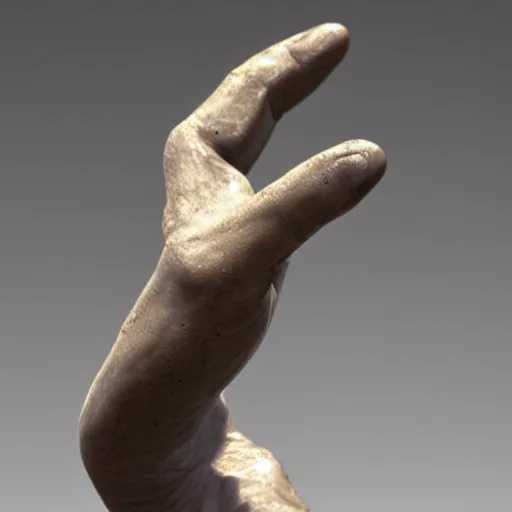 Image similar to sculpture of the hand of god