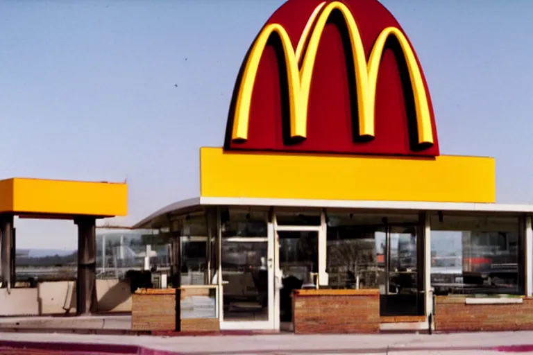 Image similar to A McDonalds designed by Dennis Oppenheim, 35m film