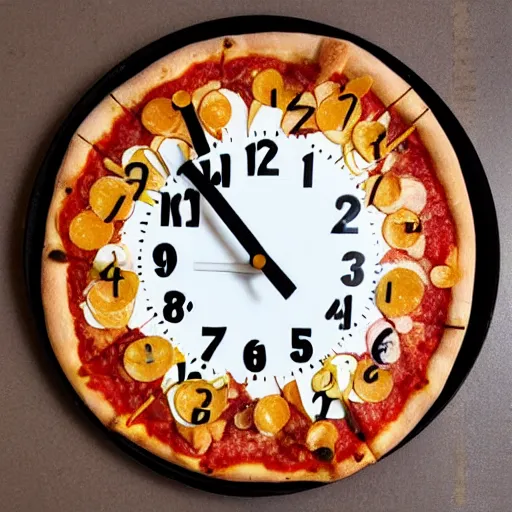 Image similar to pizza clock