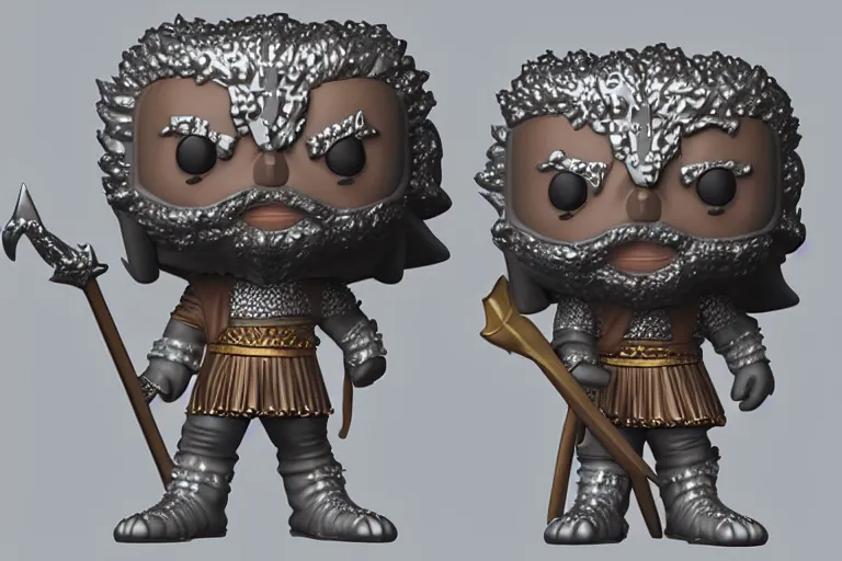 Image similar to an ultra detailed 3 d render of king richard the lionhearted as a funko pop, epic anime fantasy, 8 k, volumetric lighting, smooth, highly detailed, digital illustration, octane render, art by kentaro miura and akira toriyama and albert bierstadt and greg rutkowsi, artstation