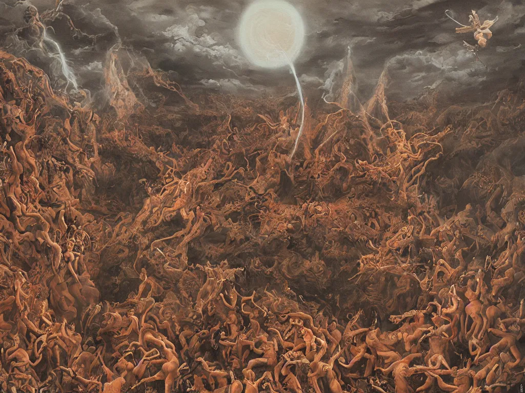 Prompt: the first circle of hell. kamasan painting, parrish maxfield