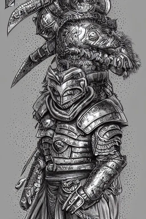 Image similar to human warrior, toad themed armour, bog, symmetrical, highly detailed, digital art, sharp focus, trending on art station, kentaro miura manga art style