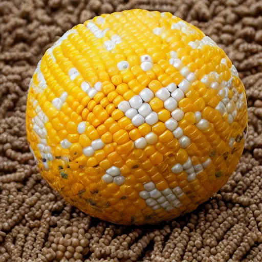 Prompt: Ball made of corn