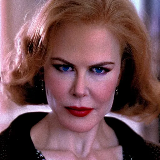 Prompt: face of Nicole Kidman in Eyes Wide Shut