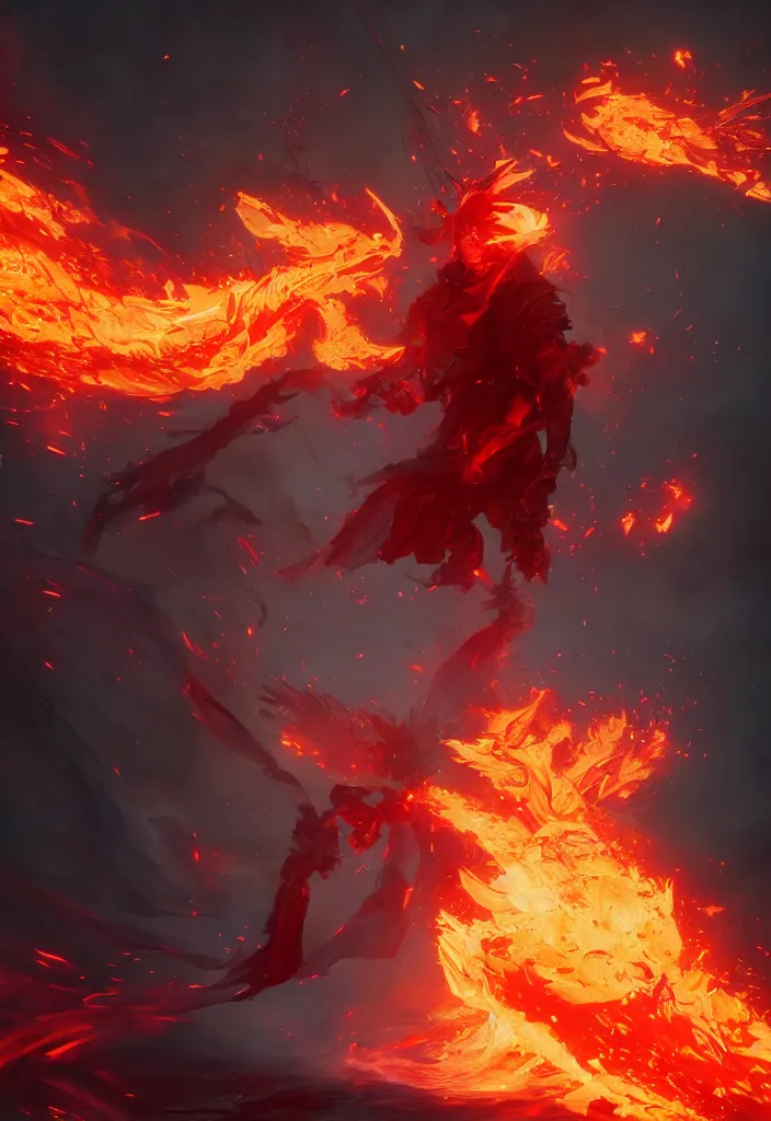 Image similar to a very pissed off mage engulfed in colorful flames by greg rutkowski, sung choi, mitchell mohrhauser, maciej kuciara, johnson ting, maxim verehin, peter konig, 8 k photorealistic, cinematic lighting, hd, high details,