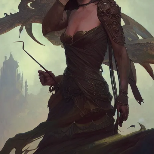 Prompt: I crave death, D&D, fantasy, highly detailed, digital painting, artstation, smooth, sharp focus, illustration, art by artgerm and greg rutkowski and alphonse mucha