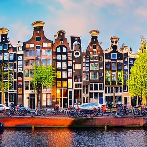 Prompt: an 3 6 0 degree panorama of amsterdam