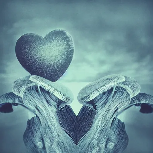 Image similar to double exposure of love, symbols of live, explosion, love is the most relevant theme, love is infinity, love is begin of all, 8 k resolution, artistic mode, artistic, trending on instagram, long exposure, love art, serious, fantasy and dreams vibes, mushrooms style and macro style, spawn