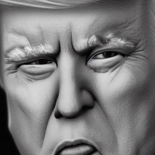 Image similar to a closeup shot of donald trump, dramatic lighting, cinematic, extremly high detail, photorealistic, cinematic lighting, artstation