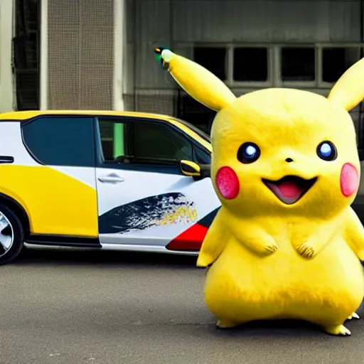 Image similar to Honda e as Pikachu