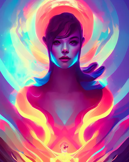 Prompt: Otherworldly beauty portrait, by ross tran, anton fadeev, marevna, james jean, alena aenami, dan mumford