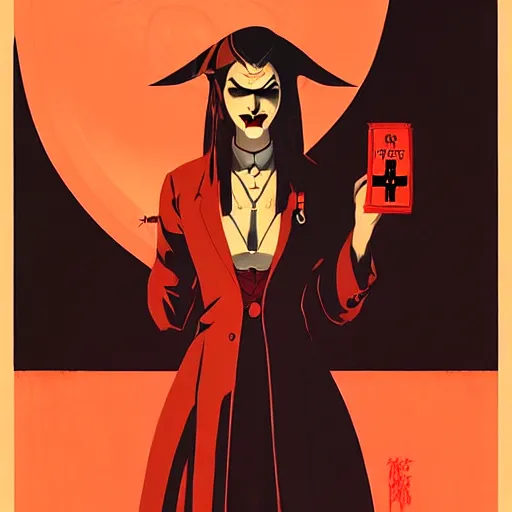 Image similar to scary female vampire nurse, symmetrical face, evil grin, nurse outfit, portrait size, cinematic, dramatic, super detailed and intricate, by koson ohara, by darwyn cooke, by greg rutkowski, by satoshi kon