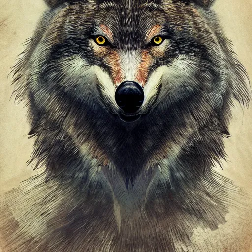 Image similar to a wolf eagle!!! hybrid!!, bold natural colors, masterpiece, trending on artstation, photograph, national geographic