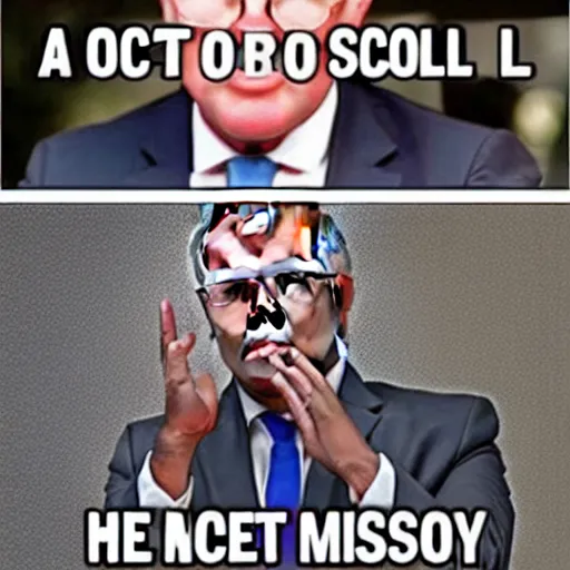 Prompt: a meme about scott morrison