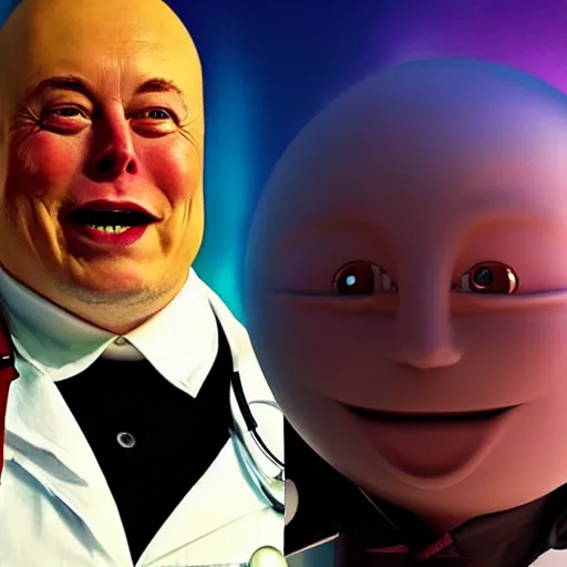 Image similar to elon musk as doctor eggman in sonic live action movie , 8k resolution, full HD, cinematic lighting, award winning, anatomically correct