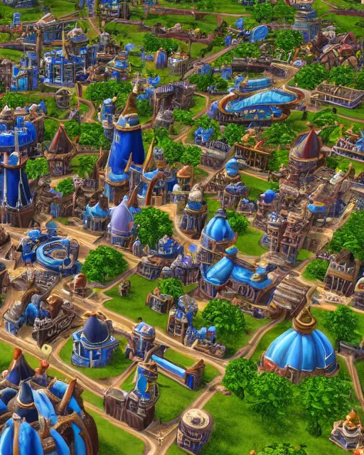 Image similar to Stormwind city from World of Warcraft, HD 4K, Unreal engine.