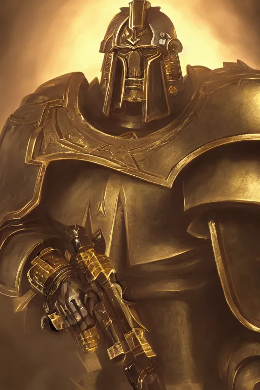 Image similar to armor portrait heros warhammer 4 0 k horus heresy fanart - the primarchs emperor by johannes helgeson animated with vfx concept artist & illustrator global illumination ray tracing hdr fanart arstation zbrush central hardmesh 8 k octane renderer comics stylized