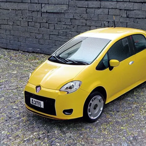 Image similar to origami version of a fiat punto