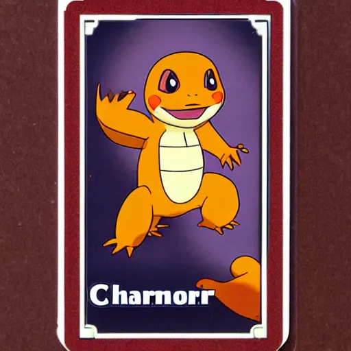 Image similar to special delivery charmander pokémon card, high-quality