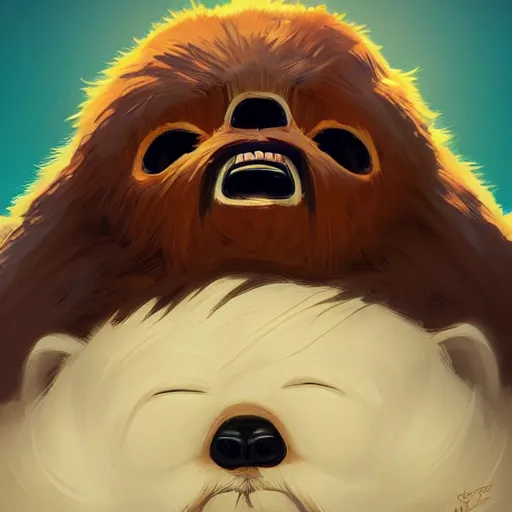 Image similar to face icon stylized minimalist ewoks, loftis, cory behance hd by jesper ejsing, by rhads, makoto shinkai and lois van baarle, ilya kuvshinov, rossdraws global illumination