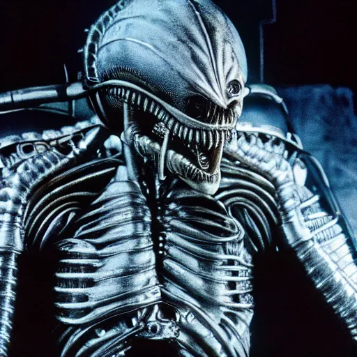 Image similar to film still of saul goodman in alien, giger, detailed