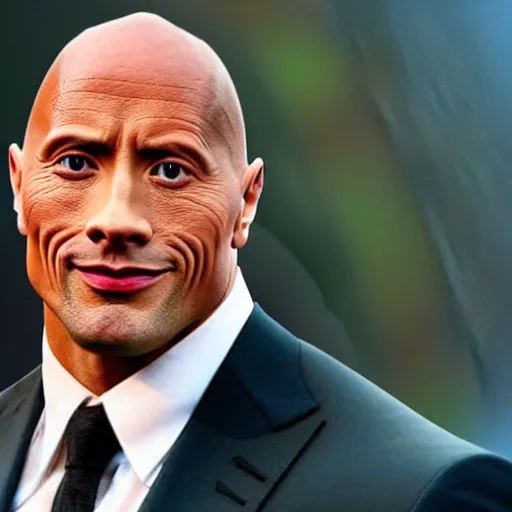 Image similar to A promotional photo of Dwayne Johnson cast as Chandler Bing in Friends; anatomically accurate; photorealistic, ultra high detail, 8k