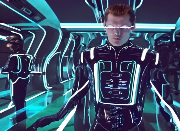 Prompt: scene from the 2 0 1 2 science fiction film tron