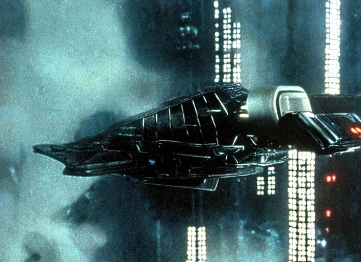 Prompt: spinner from the 1982 science fiction film Blade Runner