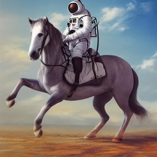 Prompt: An astronaut riding a horse in a photorealistic style