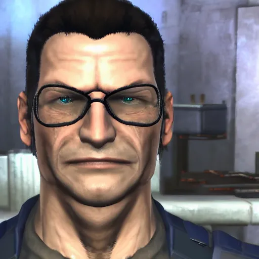 prompthunt: screenshot of a smiling muscular matusz morawiecki