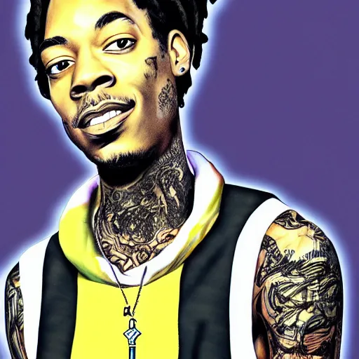 Prompt: wiz khalifa digital art