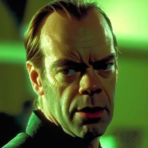 Image similar to ! dream close - up of hugo weaving as agent smith in the matrix, movie still frame, promotional image, imax 7 0 mm footage