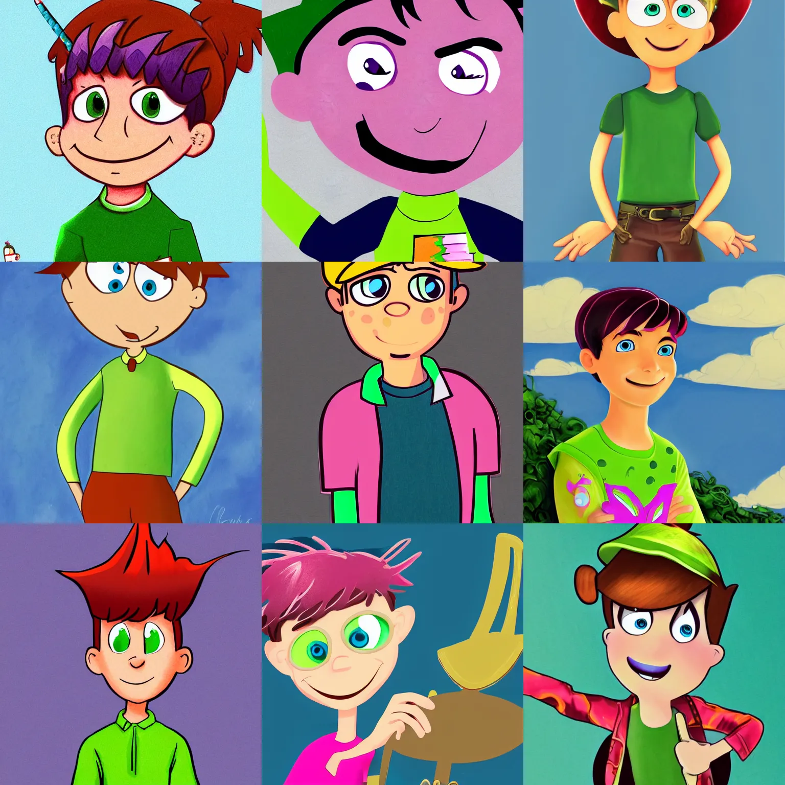 Prompt: a beautiful artwork illustration of Timmy from Fairly Oddparents, ultradetailed