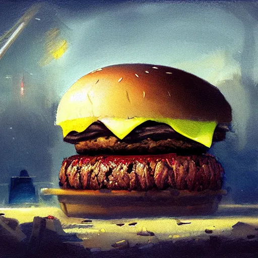 Image similar to a hamburger by greg rutkowski