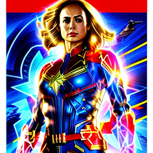 Image similar to Digital painting of Gal Gadot as Captain Marvel, from Captain Marvel (2019)