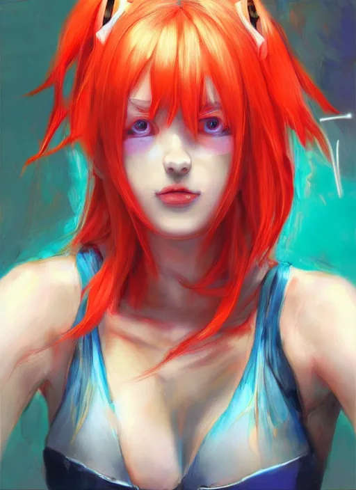 Image similar to jenna lynn meowri as asuka, incredibly detailed face, true anatomy, art by wlop