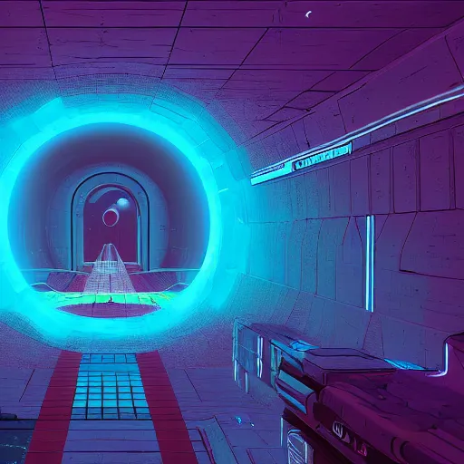 Prompt: portal to the netherworld in the style of Beeple