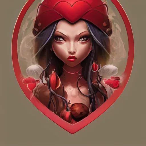 Image similar to tatarian girl. coffee addict and ruthless ai lover. heart shaped face. centered median photoshop filter cutout vector behance artgem hd jesper ejsing!