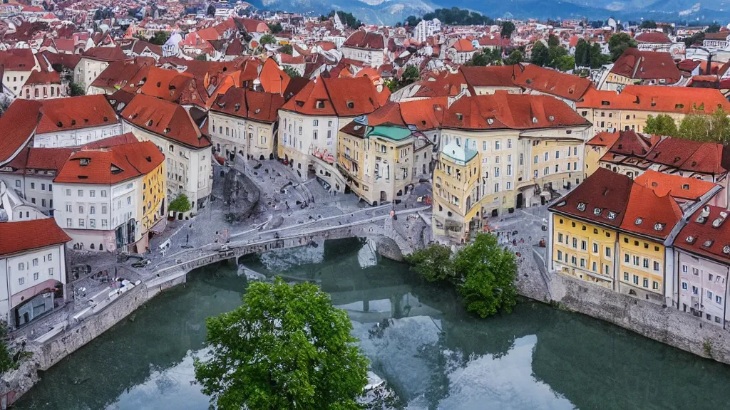 Image similar to a beautiful evening in Ljubljana Slovenia