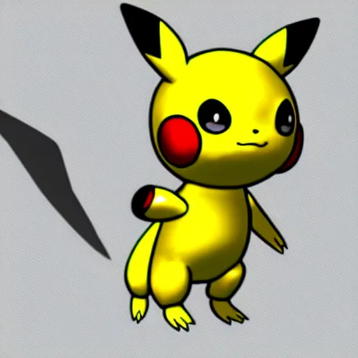 Prompt: a drawing of a yellow pokemon character, a screenshot by ken sugimori, polycount, mingei, shiny, dynamic pose, concept art