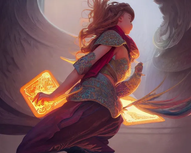 Image similar to skateboarding floor is lava, deep focus, d & d, fantasy, intricate, elegant, highly detailed, digital painting, artstation, concept art, matte, sharp focus, illustration, hearthstone, art by artgerm and greg rutkowski and alphonse mucha