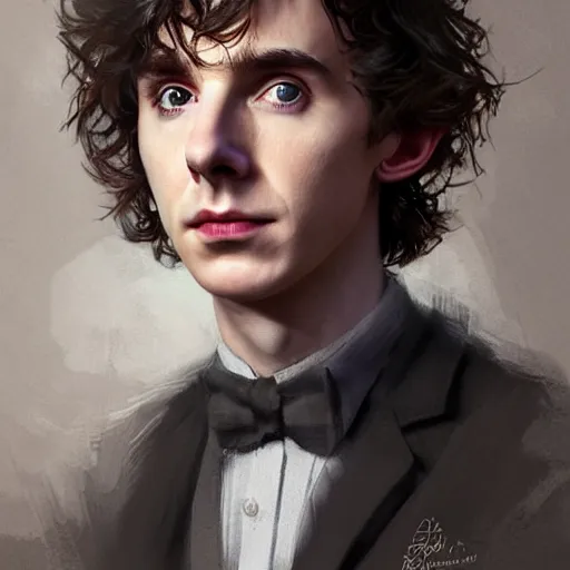 Prompt: portrait of a hybrid of benedict cumberbatch and freddie highmore and and timothee chalamet like the doctor who, photo realistic, highly detailed, perfect face, fine details, by ha gyung, zac retz, hans thoma, greg rutkowski, alexandros pyromallis
